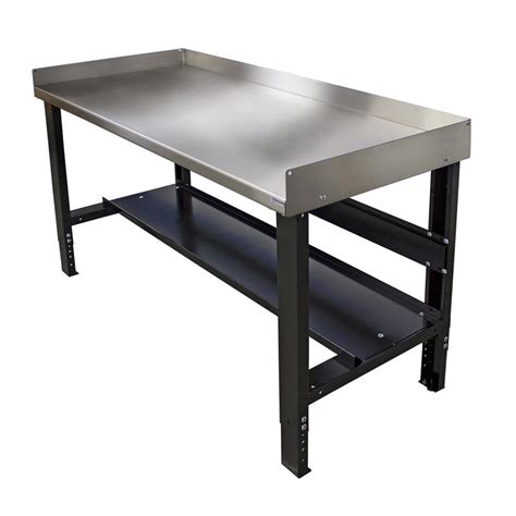 stainless steel cabinet workbenches|stainless steel workbench with shelves.